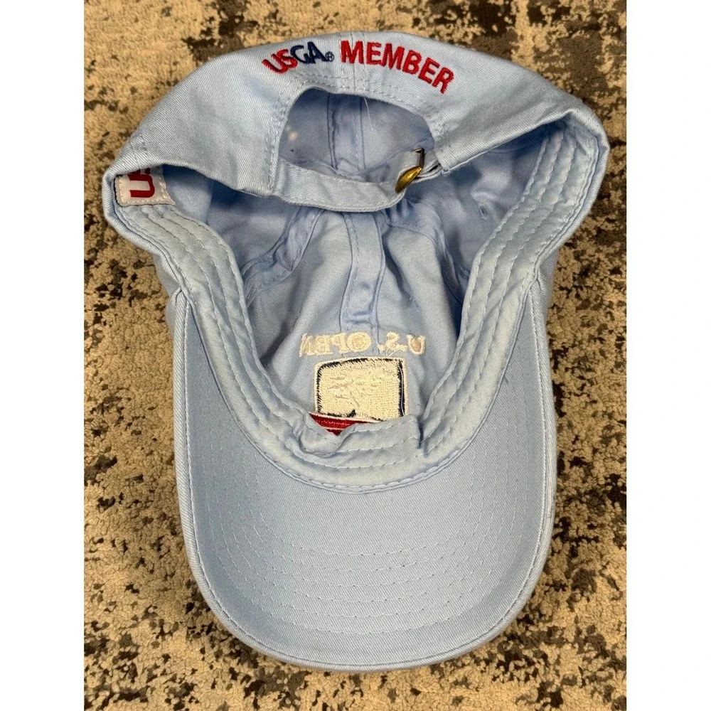 USGA Mens‎ OSFA Light Blue 2019 US Open Pebble Beach Golf Hat Good Condition
